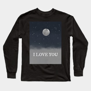 I Love You Moon And Stars At Night Long Sleeve T-Shirt